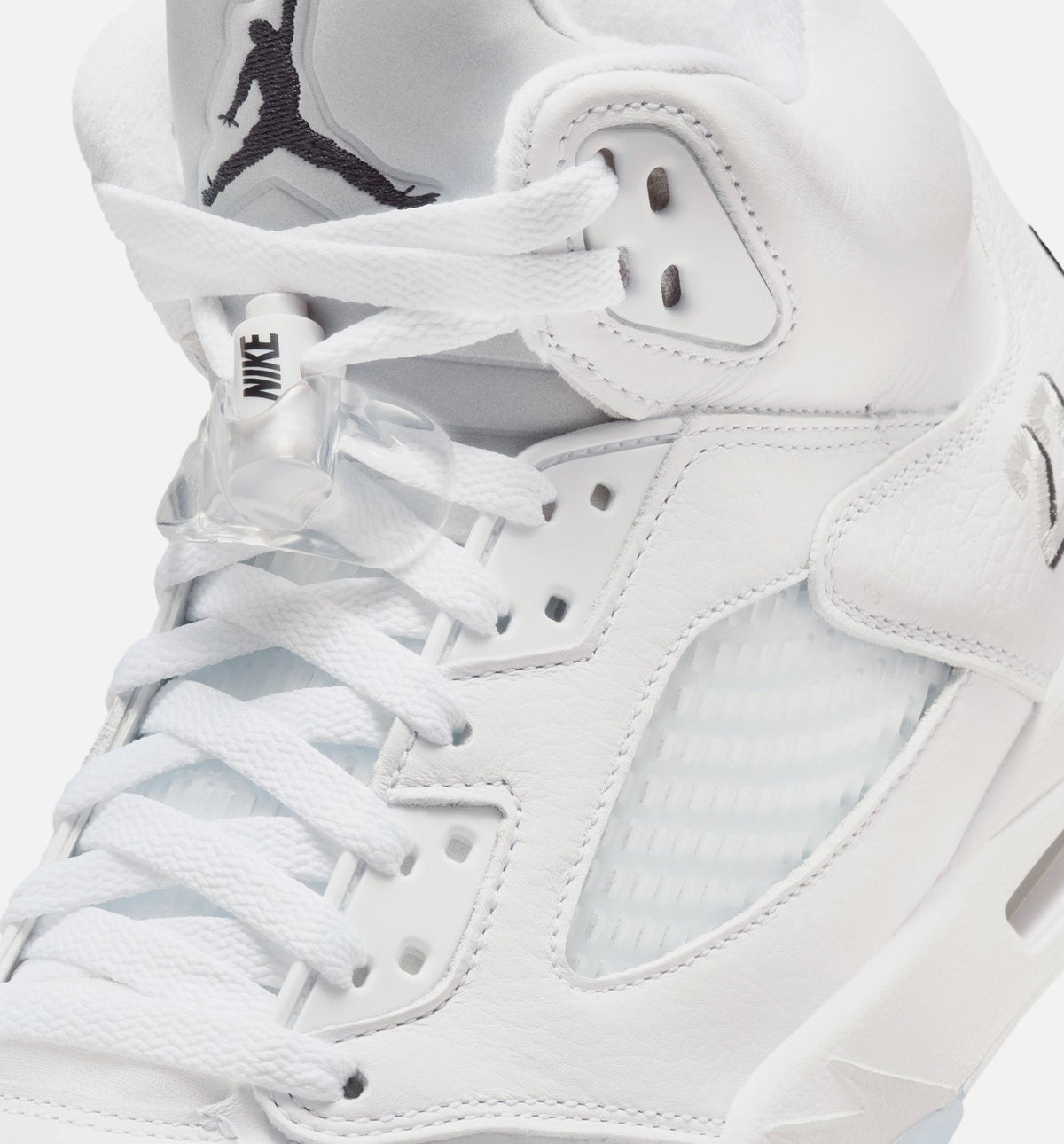Air Jordan 5 Retro OG White Metallic 男款生活方式运动鞋 - 白色/金属银/黑色