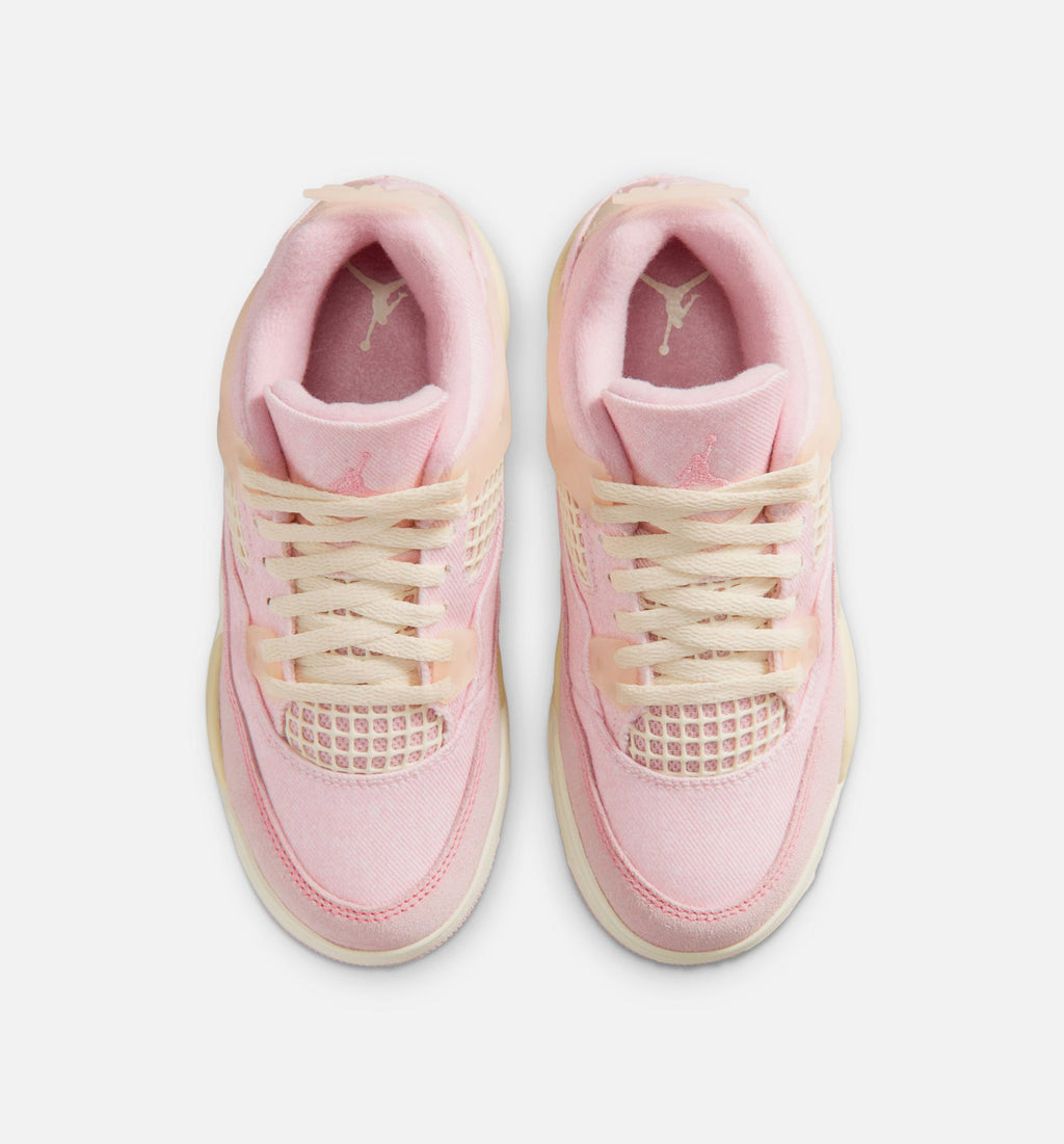Air Jordan 4 Retro Pink Pearl And Iced Carmine 学前儿童生活方式运动鞋 - 珍珠粉/冰红/椒奶