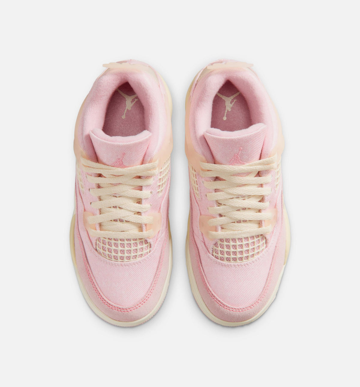 Air Jordan 4 Retro Pink Pearl And Iced Carmine 学前儿童生活方式运动鞋 - 珍珠粉/冰红/椒奶
