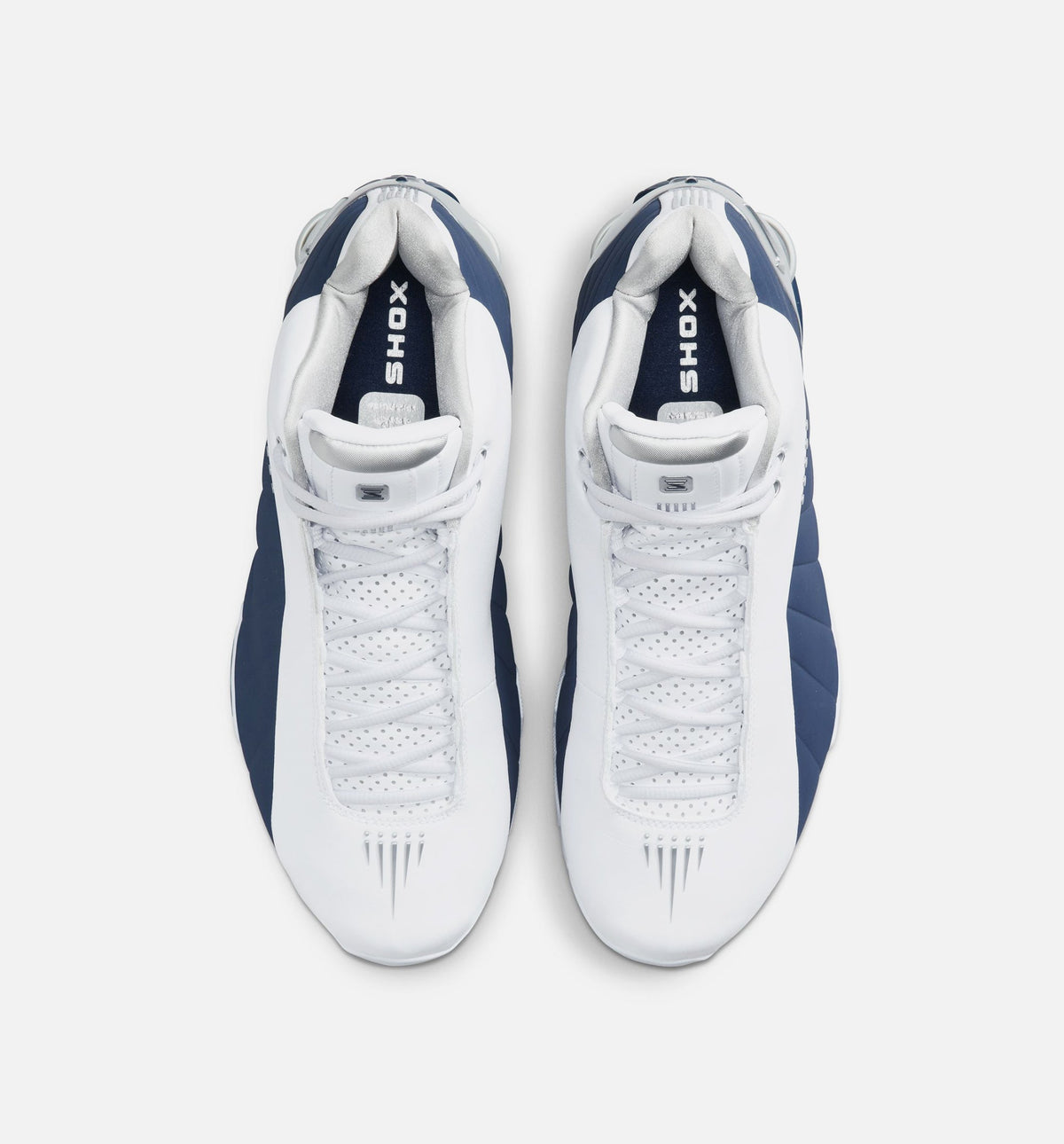 Shox BB4 Olympic - 男款生活方式运动鞋（白/午夜海军蓝/金属银）