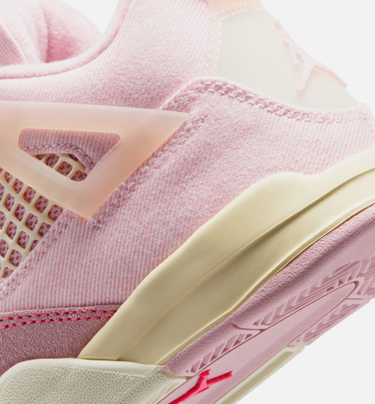 Air Jordan 4 Retro Pink Pearl And Iced Carmine 学前儿童生活方式运动鞋 - 珍珠粉/冰红/椒奶