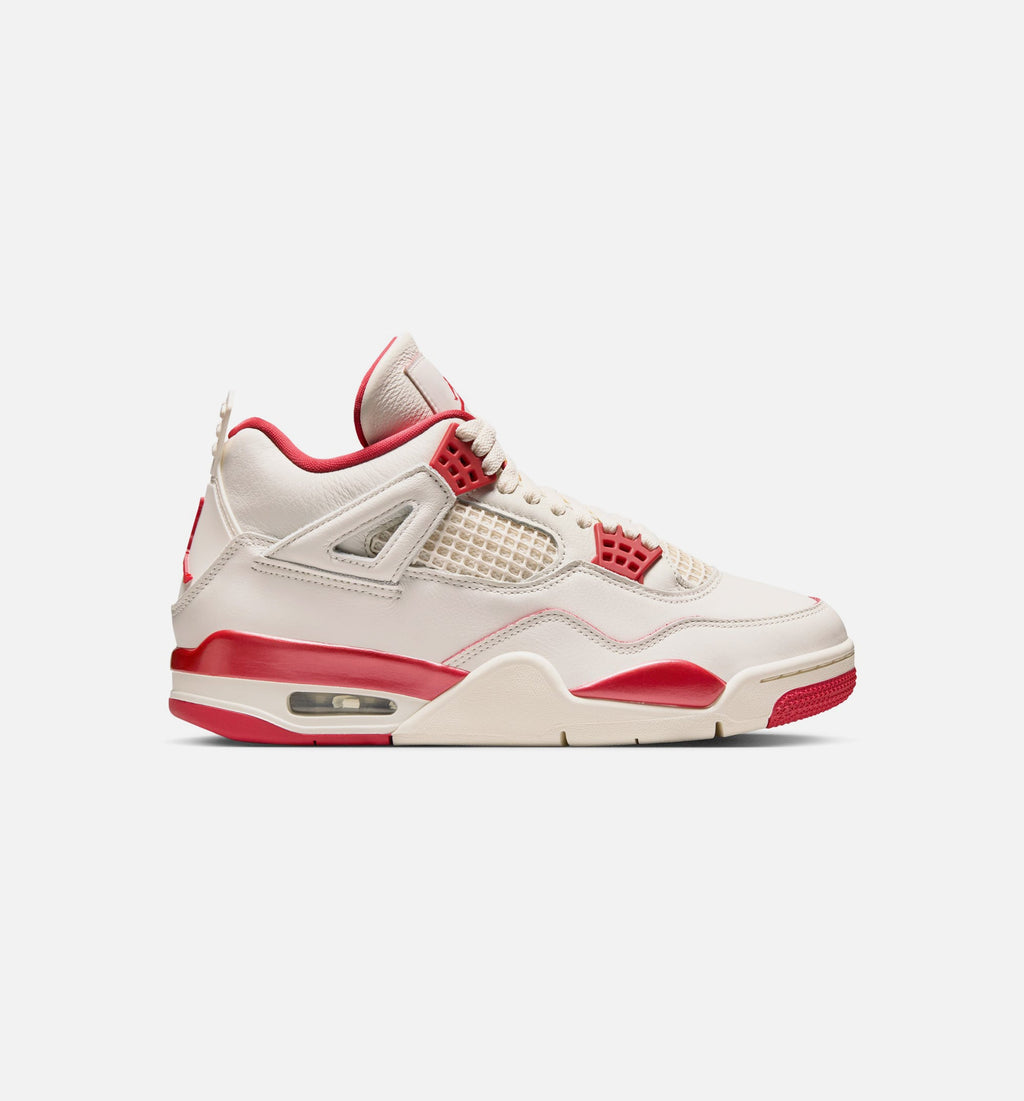Air Jordan 4 Retro Valentine's Day 女款生活方式运动鞋 - 淡象牙/閅山红/激红