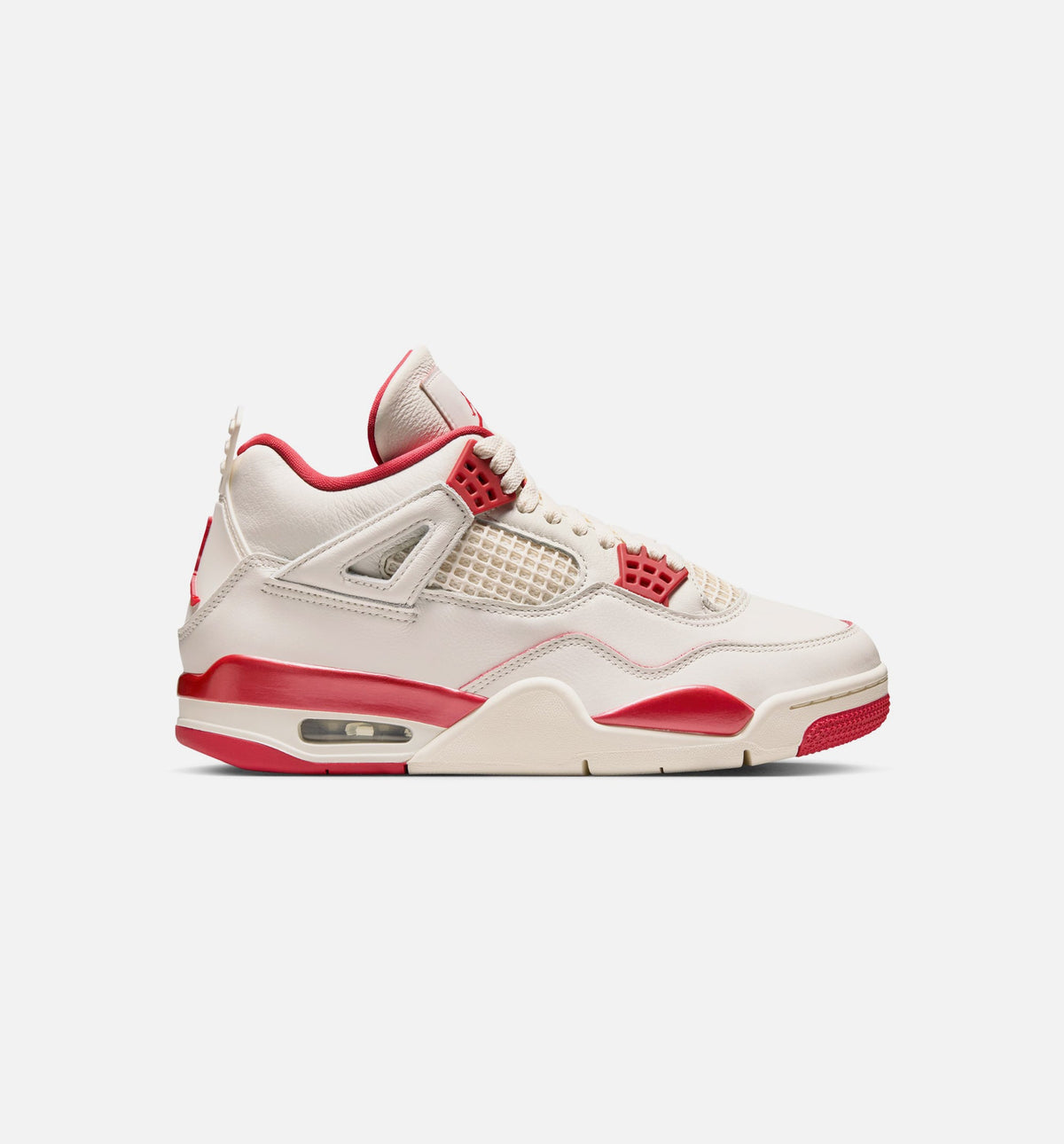 Air Jordan 4 Retro Valentine's Day 女款生活方式运动鞋 - 淡象牙/閅山红/激红