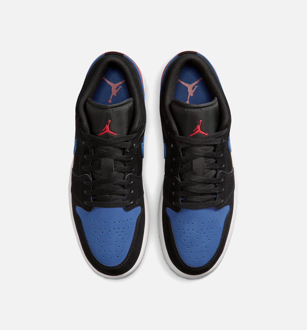 Air Jordan 1 Low - 男款生活方式运动鞋（黑/白/真蓝/红）