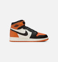 Air Jordan 1 Retro High OG Shattered Backboard - 青少年生活方式运动鞋（黑/帆布白/海星橙）