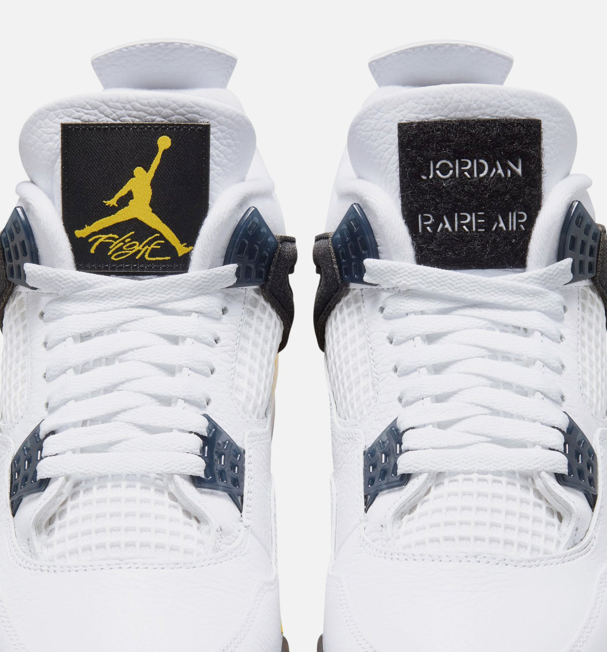 Air Jordan 4 Retro Rare Air Tour Yellow 男款生活方式运动鞋 - 白色/深蓝灰/黑色/巡回黄
