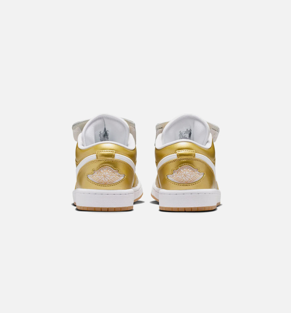 Air Jordan 1 Low - 女款生活方式运动鞋（金/白/橡皮黄）