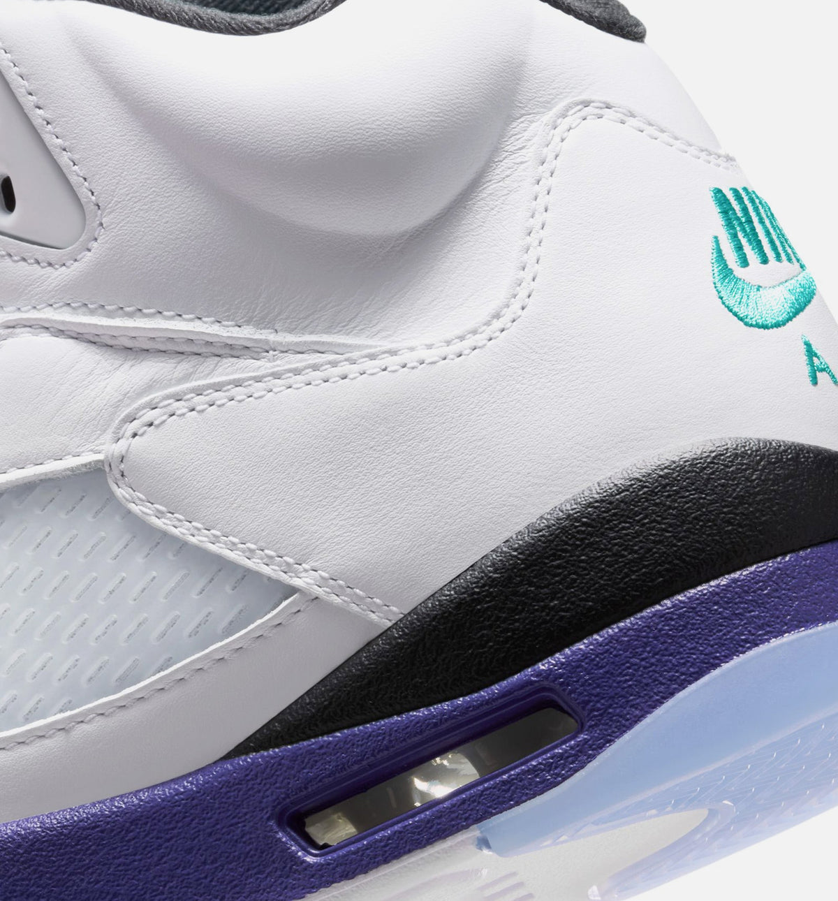 Air Jordan 5 Retro Grape 男款生活方式运动鞋 - 白色/新绿/葡萄冰/黑色