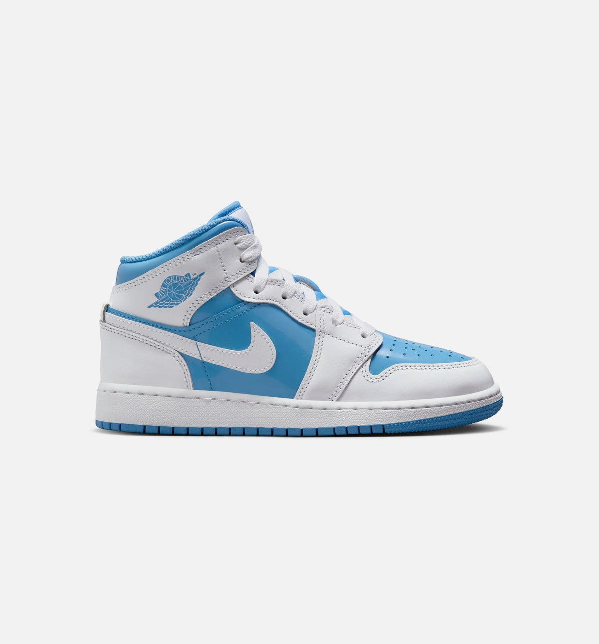 Air Jordan 1 Mid Legend Blue - 青少年生活方式运动鞋（白/传说蓝）