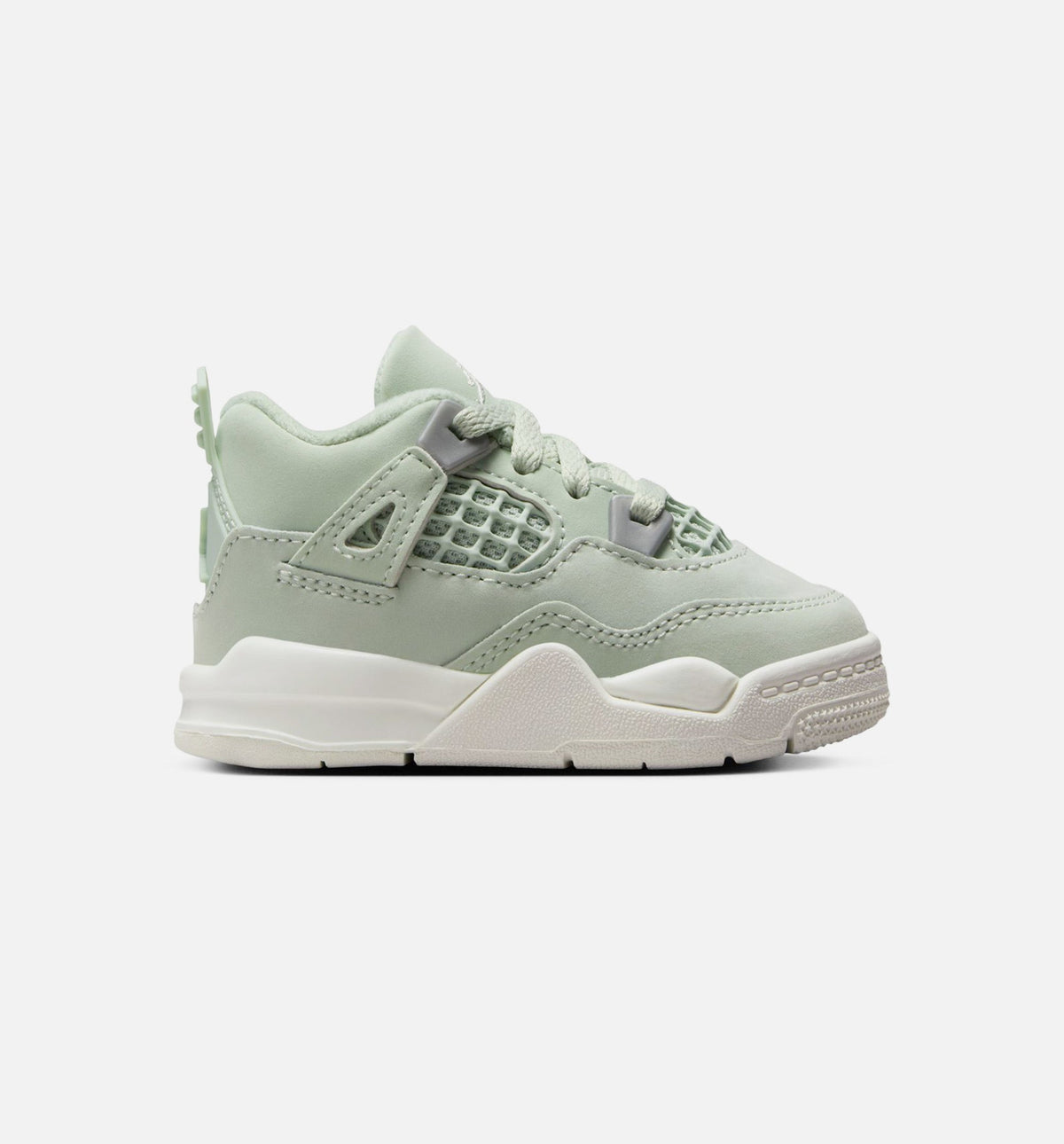 Air Jordan 4 Retro Abundance 婴幼儿生活方式运动鞋 - 海沼绿/帆布白/金属银