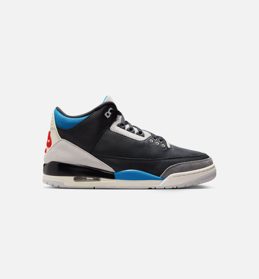 Air Jordan 3 Retro OG Rare Air - 男款生活方式运动鞋（黑/智利红/中性灰）