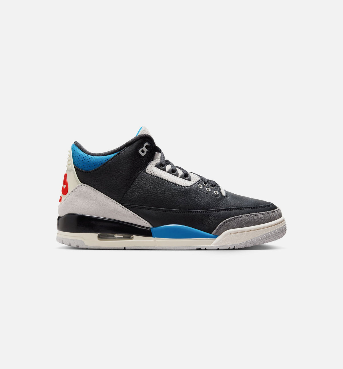 Air Jordan 3 Retro OG Rare Air - 男款生活方式运动鞋（黑/智利红/中性灰）