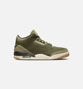 Air Jordan 3 Retro Medium Olive - 男款生活方式运动鞋（中橄榄绿/巫杆森综/中性橄榄/帆布白/火红）