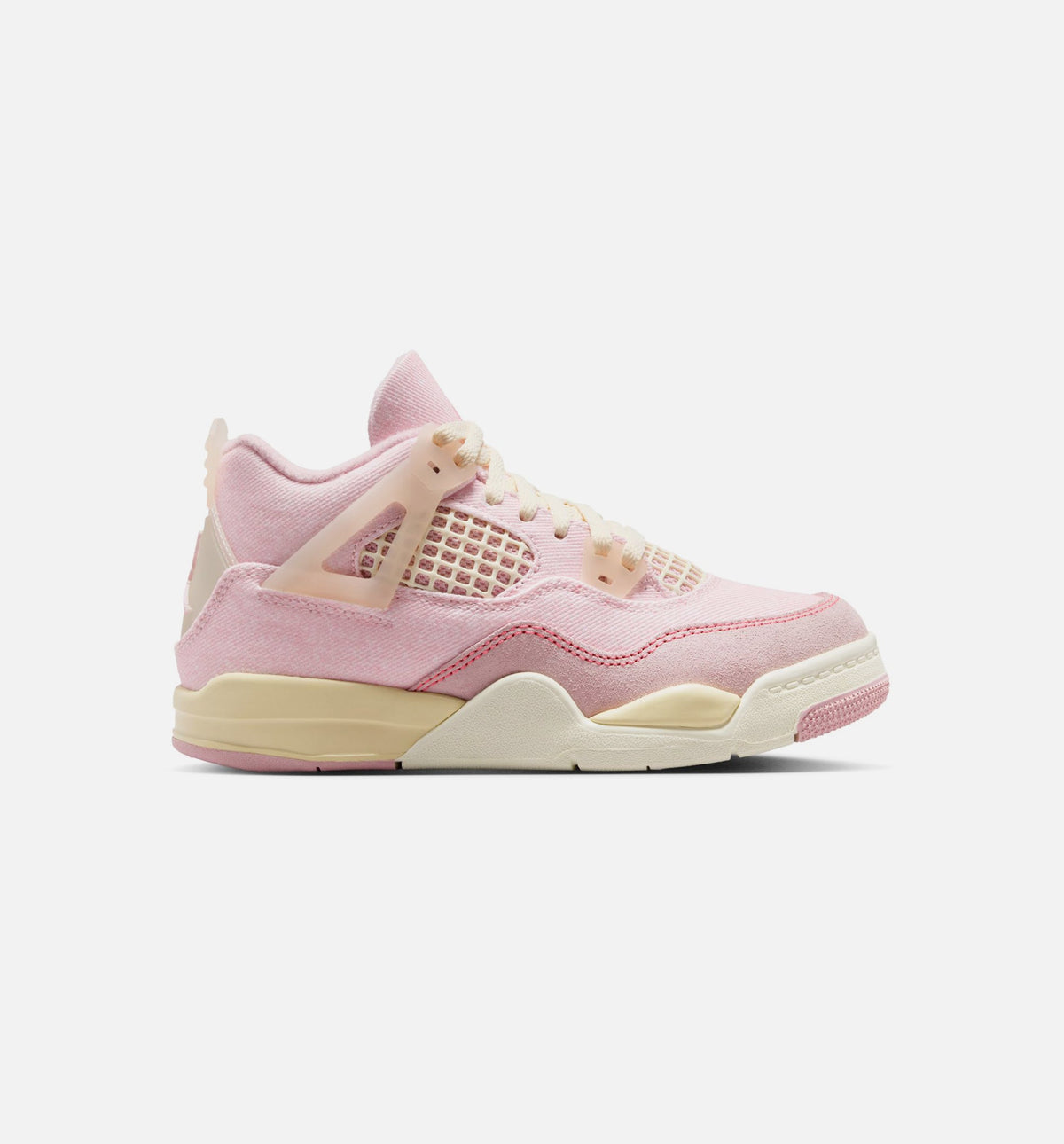 Air Jordan 4 Retro Pink Pearl And Iced Carmine 学前儿童生活方式运动鞋 - 珍珠粉/冰红/椒奶