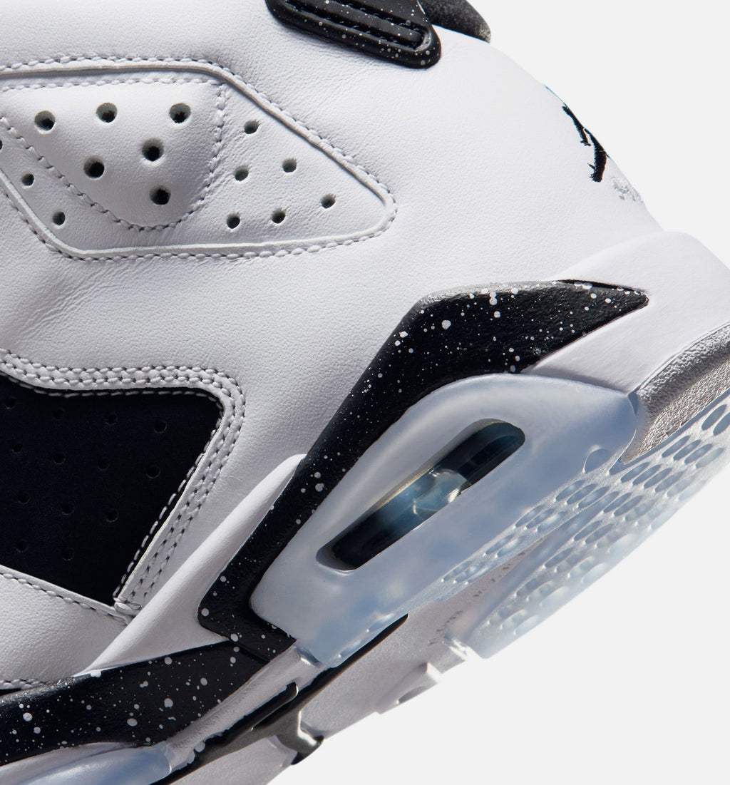 Air Jordan 6 Retro Black And White 小学生生活方式运动鞋 - 黑色/白色