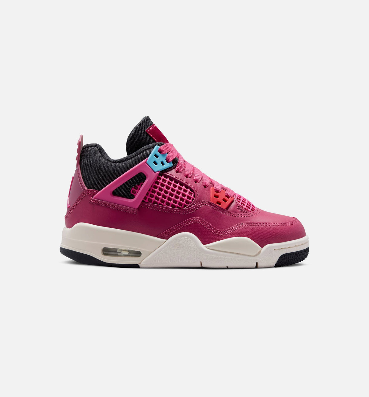 Air Jordan 4 Retro She's A Star 小学生生活方式运动鞋 - 甜甜甜茱/沙漠粉/深黑/粉笔