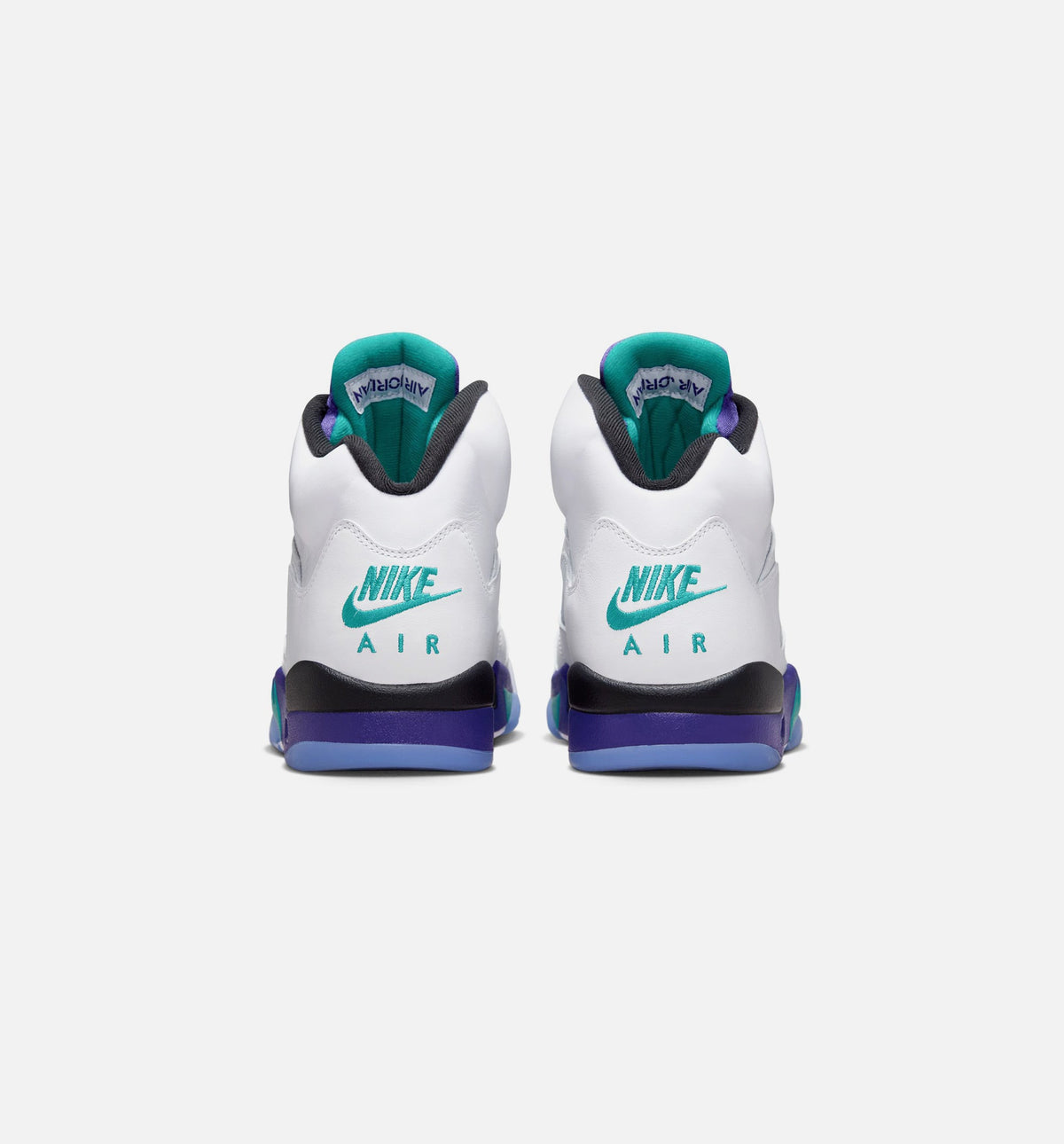 Air Jordan 5 Retro Grape 男款生活方式运动鞋 - 白色/新绿/葡萄冰/黑色