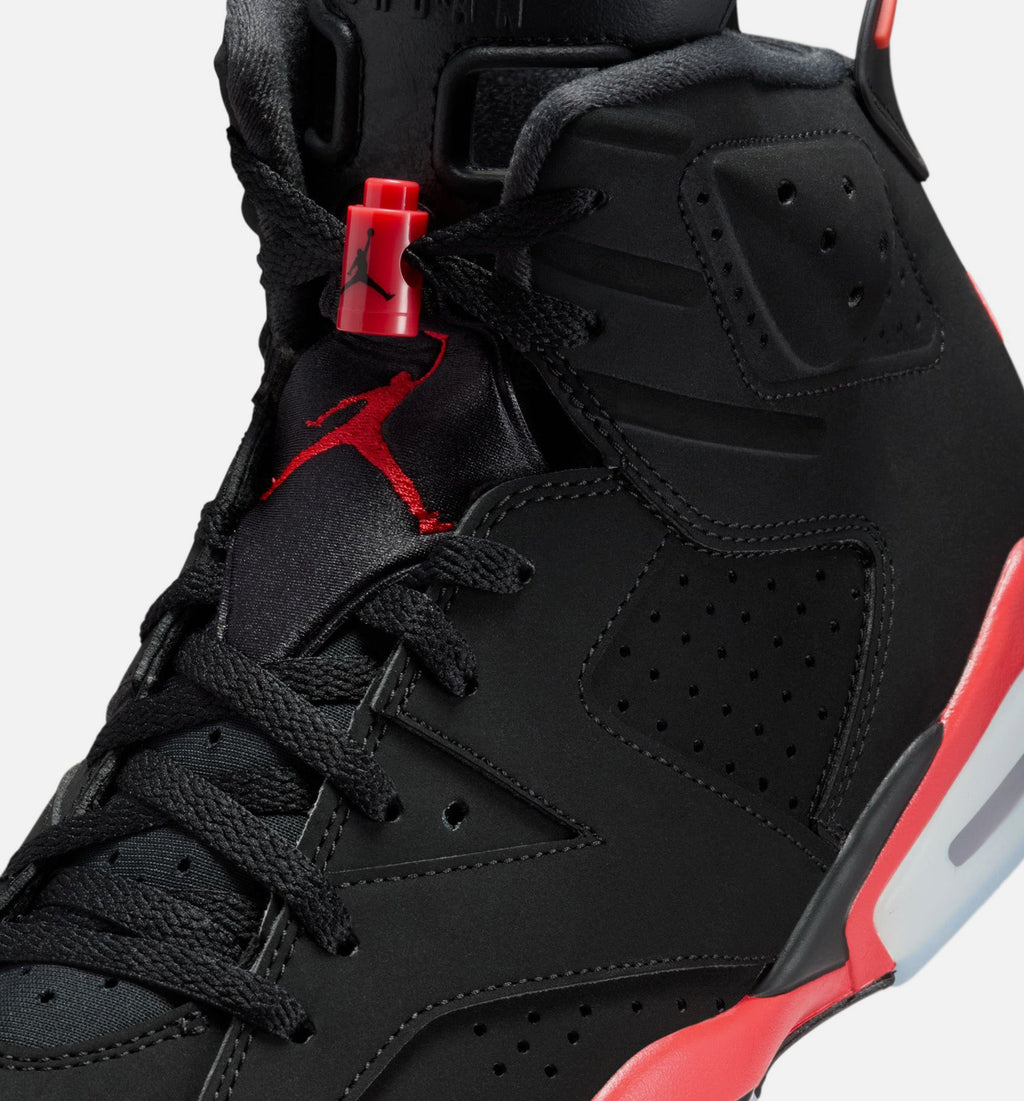 Air Jordan 6 Retro Infrared Salesman 男款生活方式运动鞋 - 黑色/淡红