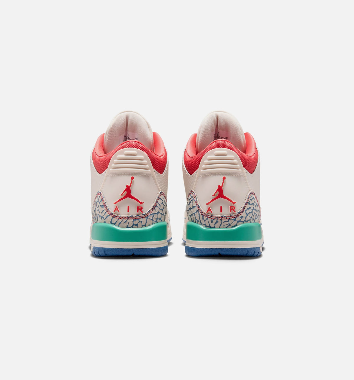 Air Jordan 3 Retro Play Your Way - 青少年生活方式运动鞋（粉笔白/赛道红/真蓝/动能绿）