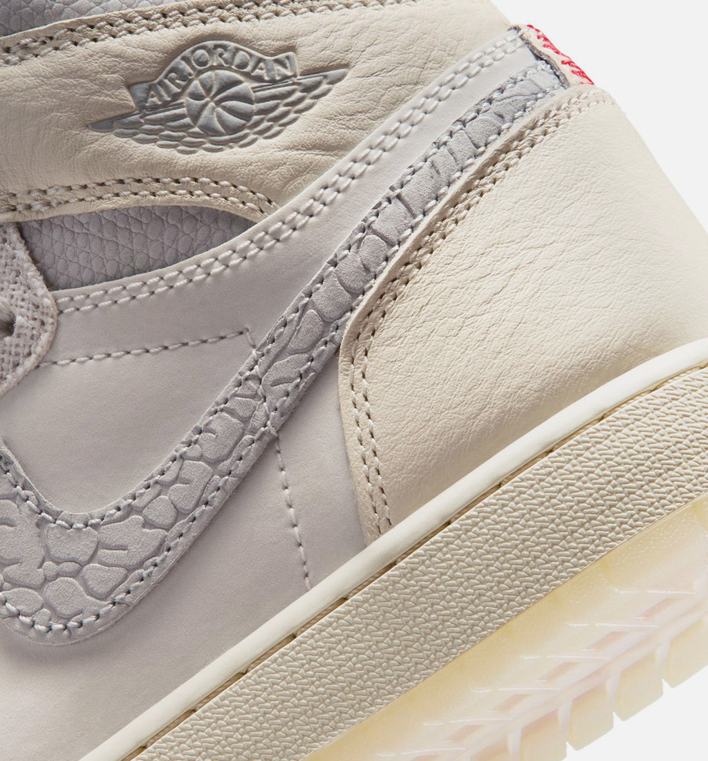 Air Jordan 1 Retro High OG Sail - 青少年生活方式运动鞋（帆布白/大学红/淡象牙/源奴奶白/幻影白）