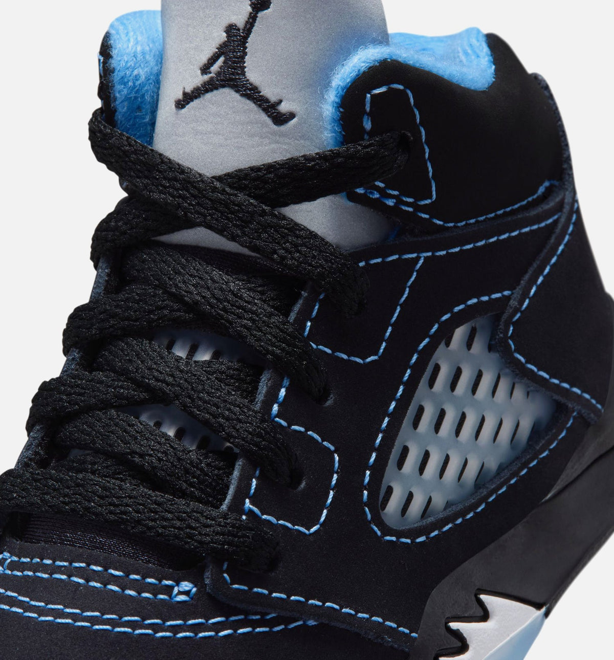Air Jordan 5 Retro Black Carolina 婴幼儿生活方式运动鞋 - 黑色/大学蓝/白色