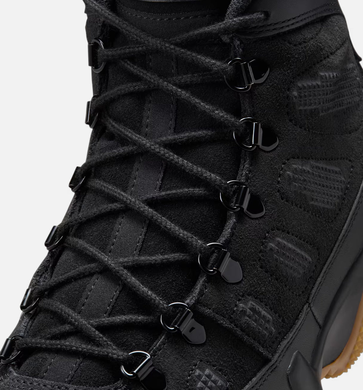 Air Jordan 9 Retro 男款生活方式靴子 - 黑色/黑色树轮弹浅棕