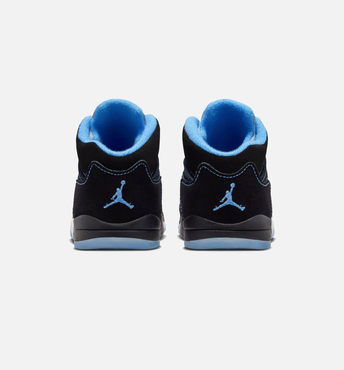 Air Jordan 5 Retro Black Carolina 婴幼儿生活方式运动鞋 - 黑色/大学蓝/白色