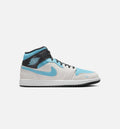 Air Jordan 1 Mid SE - 男款生活方式运动鞋（峰白/冰潮蓝/黑）