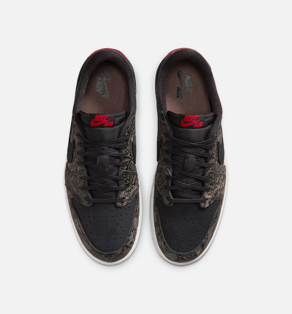 Air Jordan 1 Retro Low OG Laser - 男款生活方式运动鞋（黑/红/峰白）