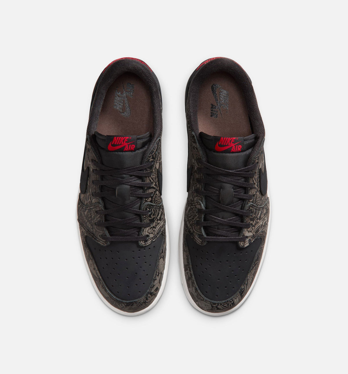 Air Jordan 1 Retro Low OG Laser - 男款生活方式运动鞋（黑/红/峰白）