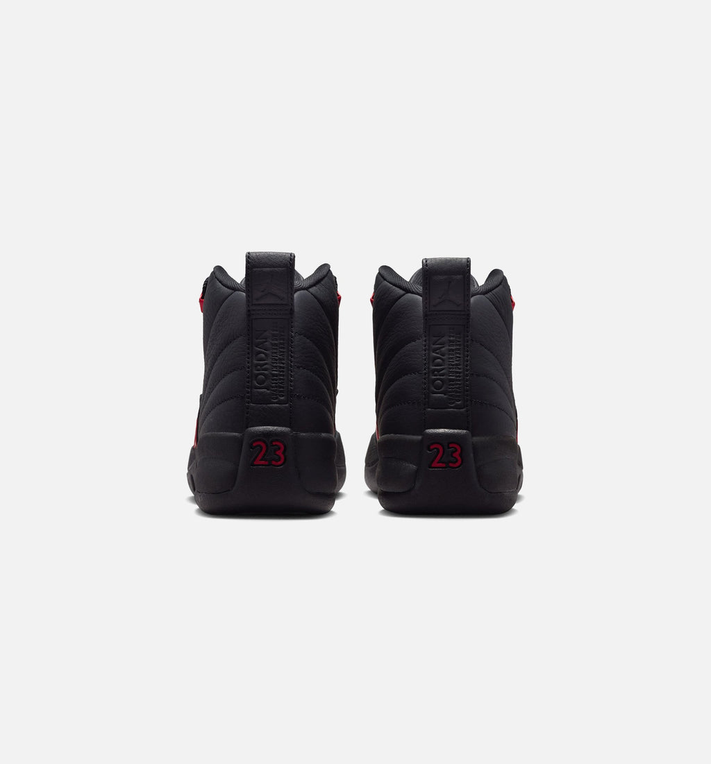 Air Jordan 12 Retro Bloodline 小学生生活方式运动鞋 - 黑色/校服红