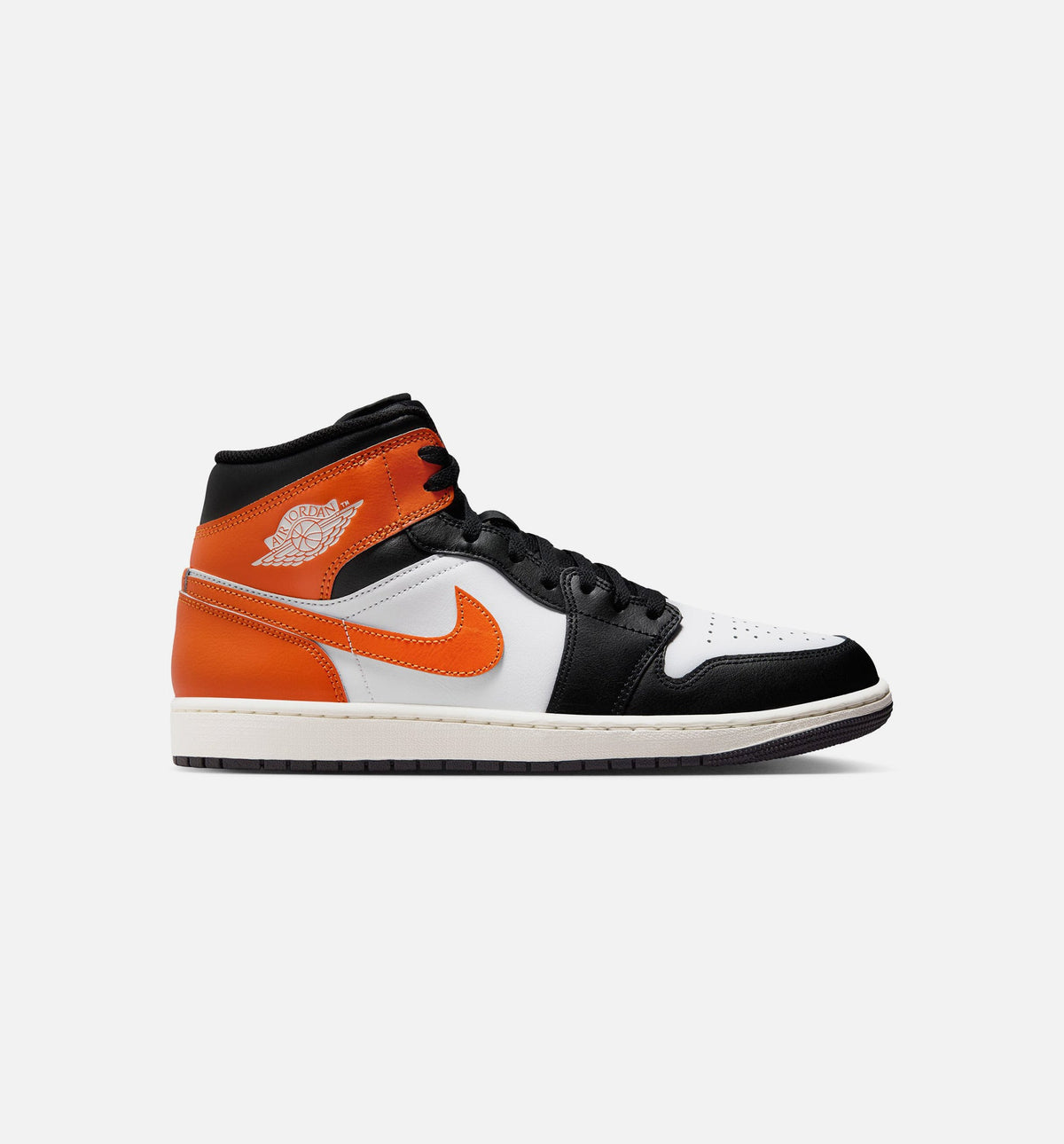 Air Jordan 1 Mid - 男款生活方式运动鞋（海星橙/白/帆布白/黑）