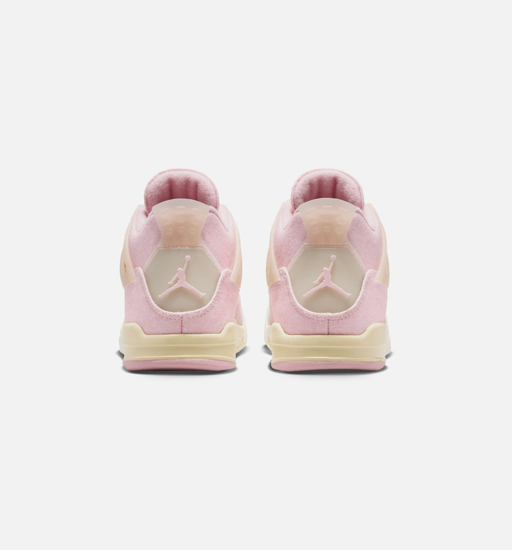 Air Jordan 4 Retro Pink Pearl And Iced Carmine 学前儿童生活方式运动鞋 - 珍珠粉/冰红/椒奶