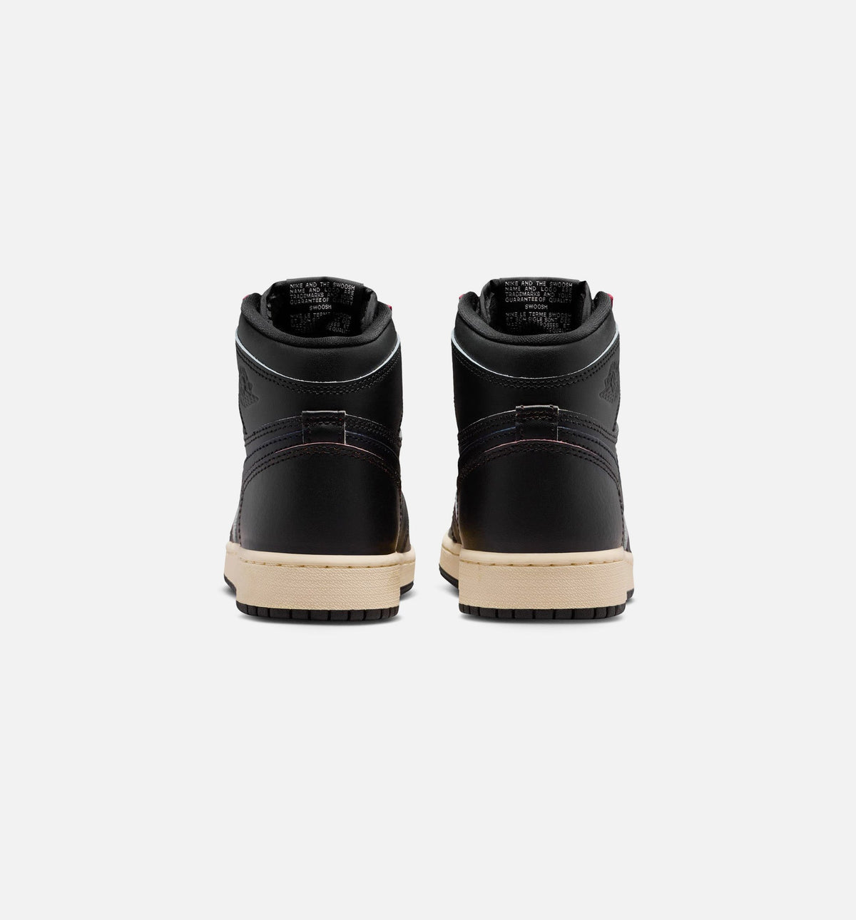 Air Jordan 1 Retro High OG Black and Muslin - 青少年生活方式运动鞋（黑/亚麦白）
