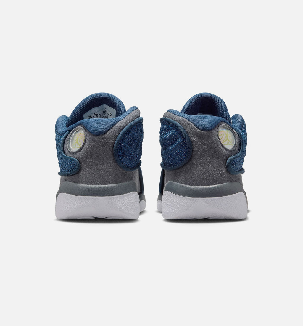 Air Jordan 13 Retro Navy And Flint Grey 婴幼儿生活方式运动鞋 - 深海蓝/学院蓝/燧石灰/白色