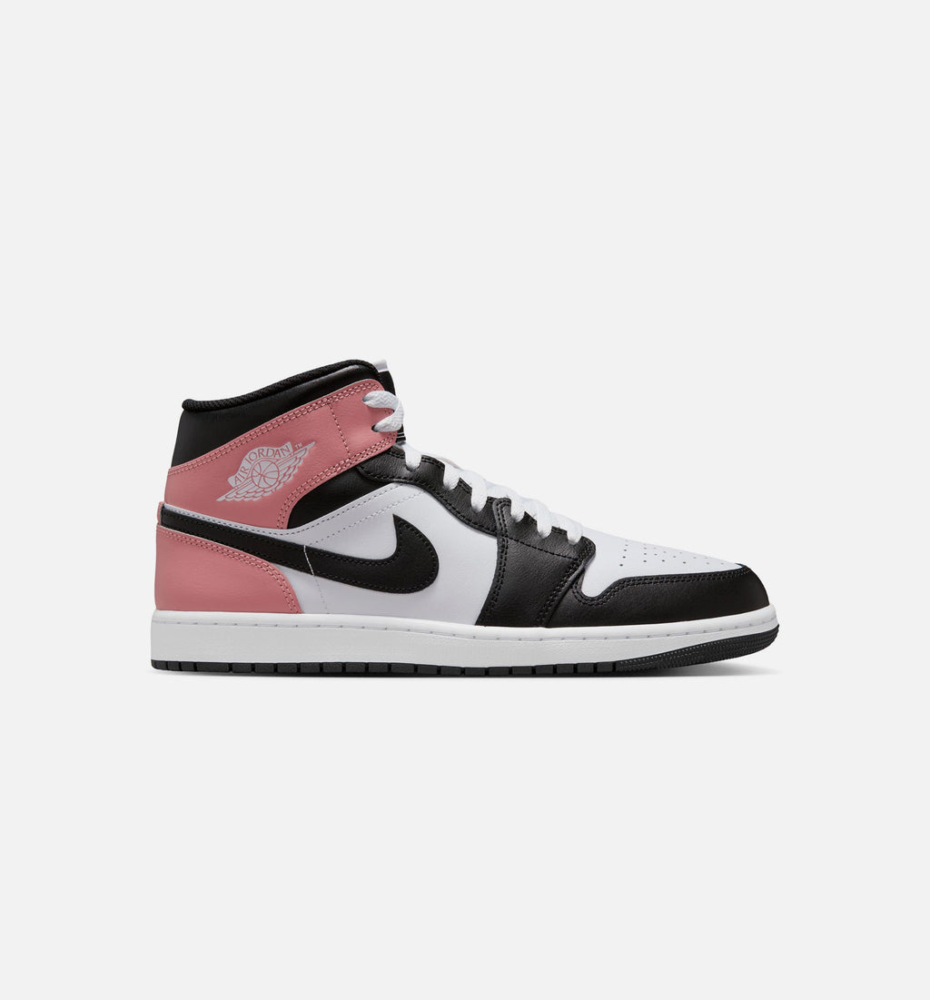 Air Jordan 1 Mid - 男款生活方式运动鞋（白/锈粉/黑）
