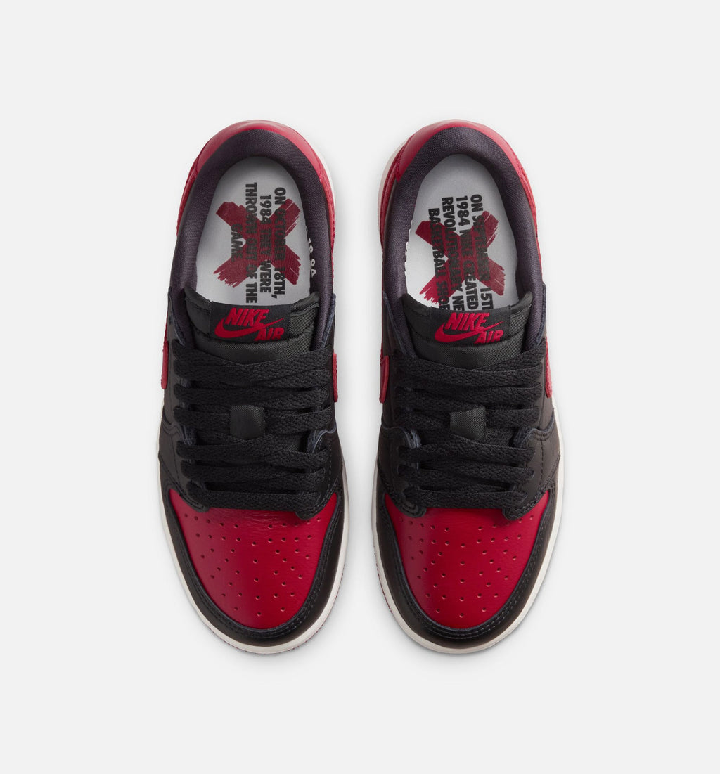 Air Jordan 1 Retro Low OG Banned - 青少年生活方式运动鞋（黑/红/峰白)