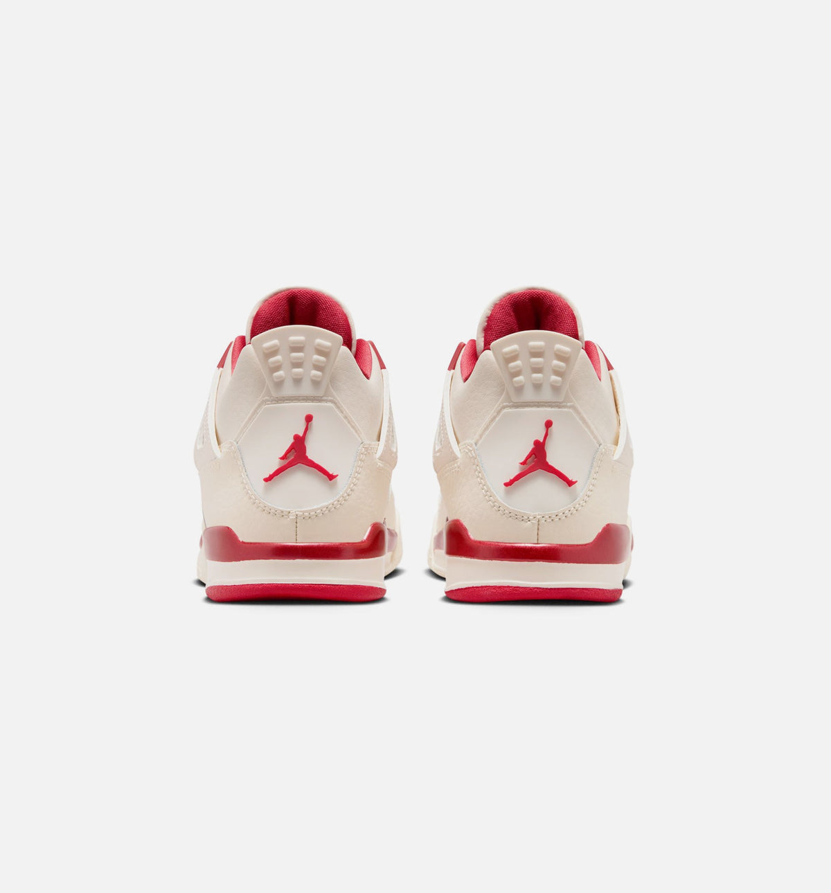 Air Jordan 4 Retro Valentine's Day 学前儿童生活方式运动鞋 - 淡象牙/閅山红/激红