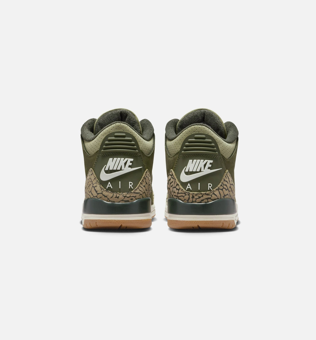 Air Jordan 3 Retro Medium Olive - 青少年生活方式运动鞋（中橄榄绿/巫杆森综/中性橄榄/帆布白）