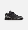 Spizike Low 男款篮球鞋 - 黑色/黑色/金属银