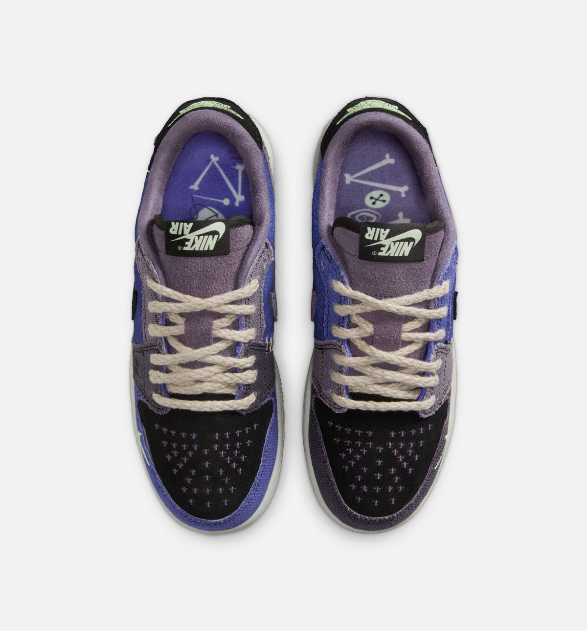Air Jordan 1 Low OG - 青少年生活方式运动鞋（紫葱色/深葡萄色）
