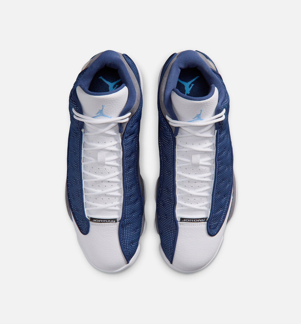 Air Jordan 13 Retro Navy And Flint Grey 男款生活方式运动鞋 - 深海蓝/学院蓝/燧石灰/白色