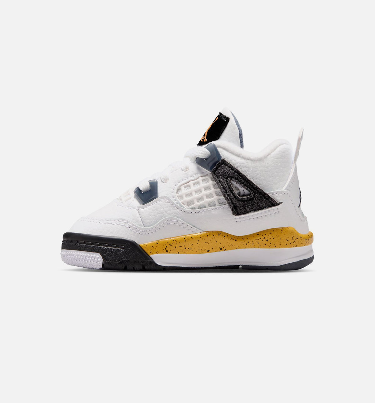 Air Jordan 4 Retro Rare Air Tour Yellow 婴幼儿生活方式运动鞋 - 白色/深蓝灰/黑色/巡回黄
