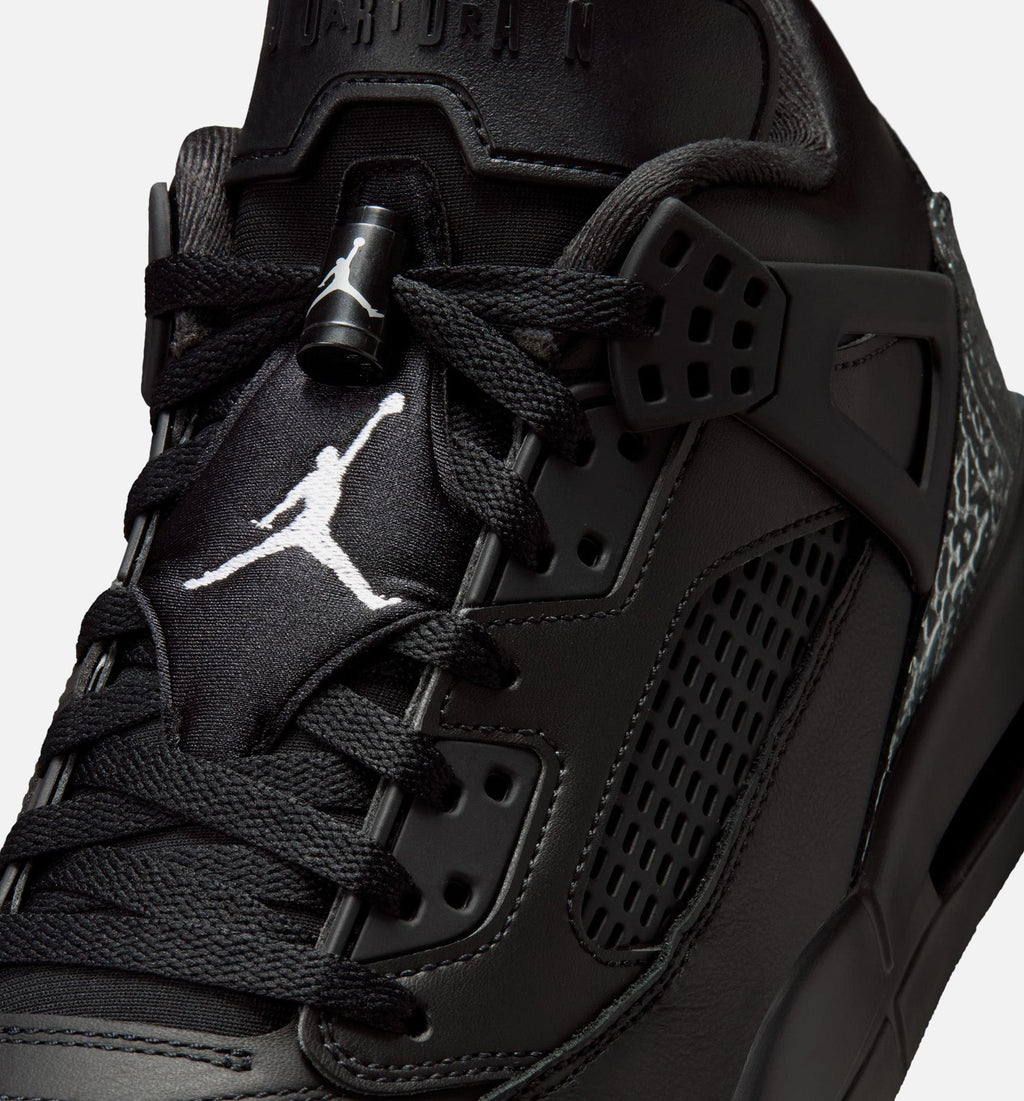 Spizike Low 男款篮球鞋 - 黑色/黑色/金属银