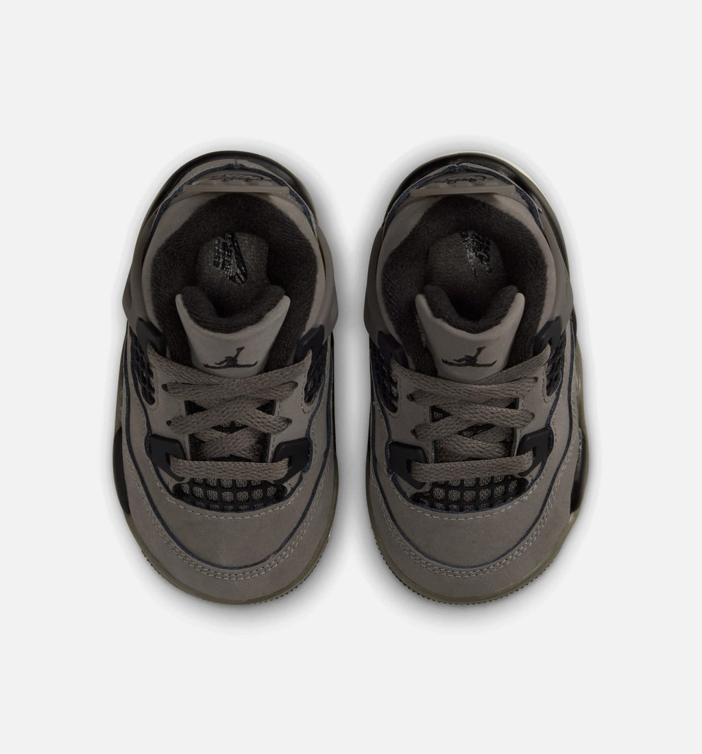 Air Jordan 4 Retro Cave Stone And Black 婴幼儿生活方式运动鞋 - 洞穴石/黑色/月粒灰