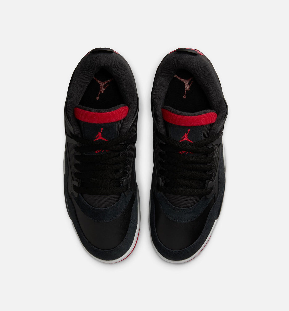 Air Jordan 4 RM 男款生活方式运动鞋 - 黑色/狼灰/白色/校服红