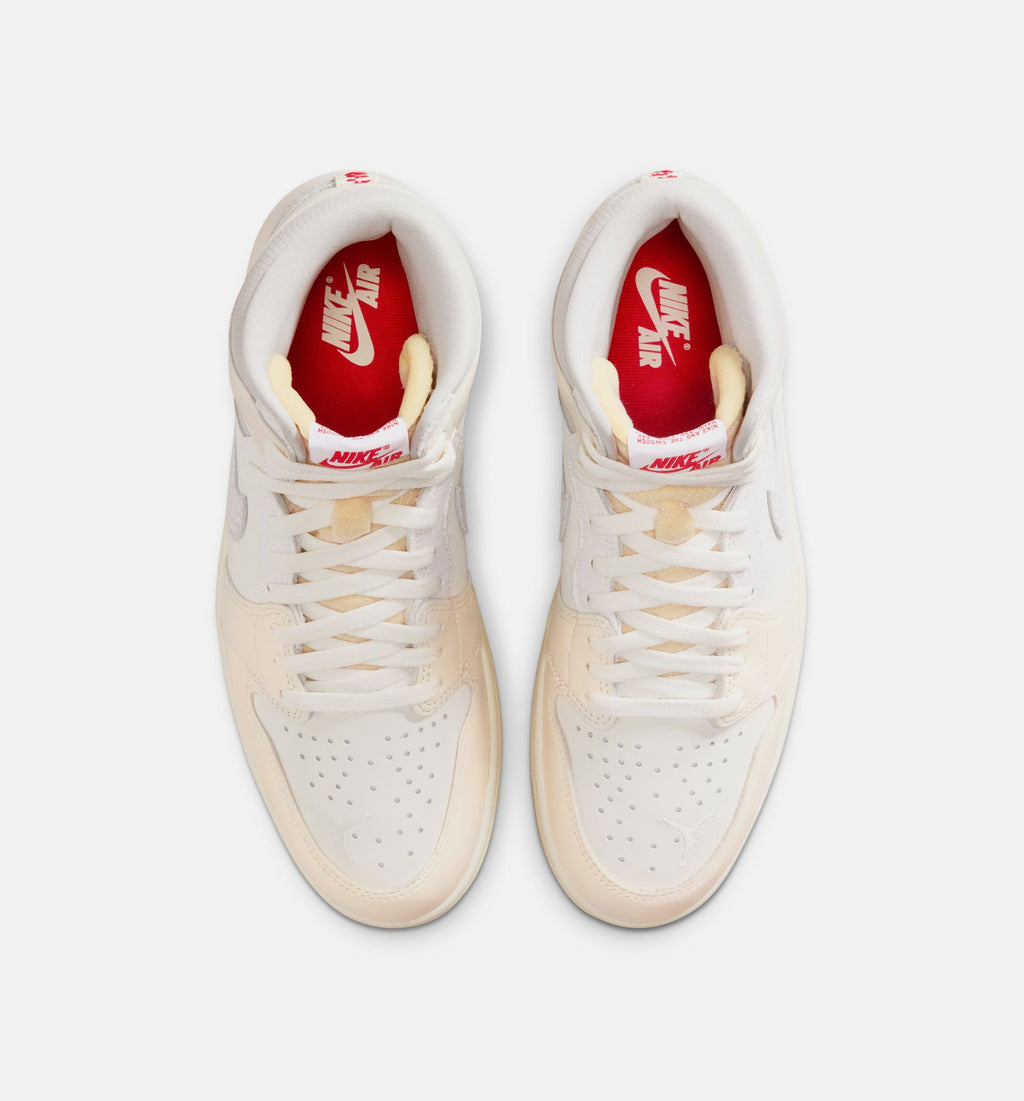 Air Jordan 1 Retro High OG Sail - 男款生活方式运动鞋（帆布白/大学红/淡象牙/源奴奶白/幻影白）