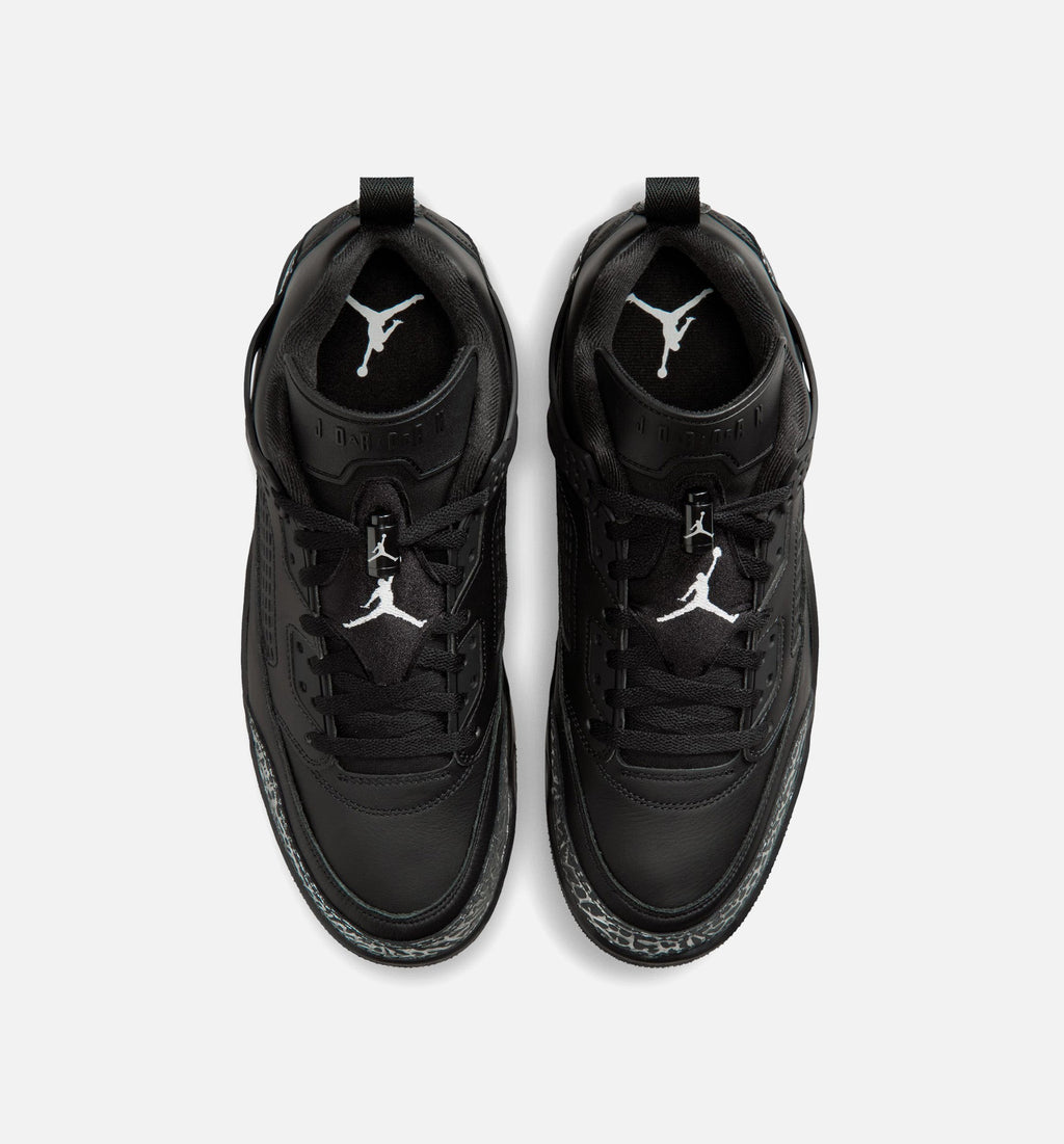 Spizike Low 男款篮球鞋 - 黑色/黑色/金属银