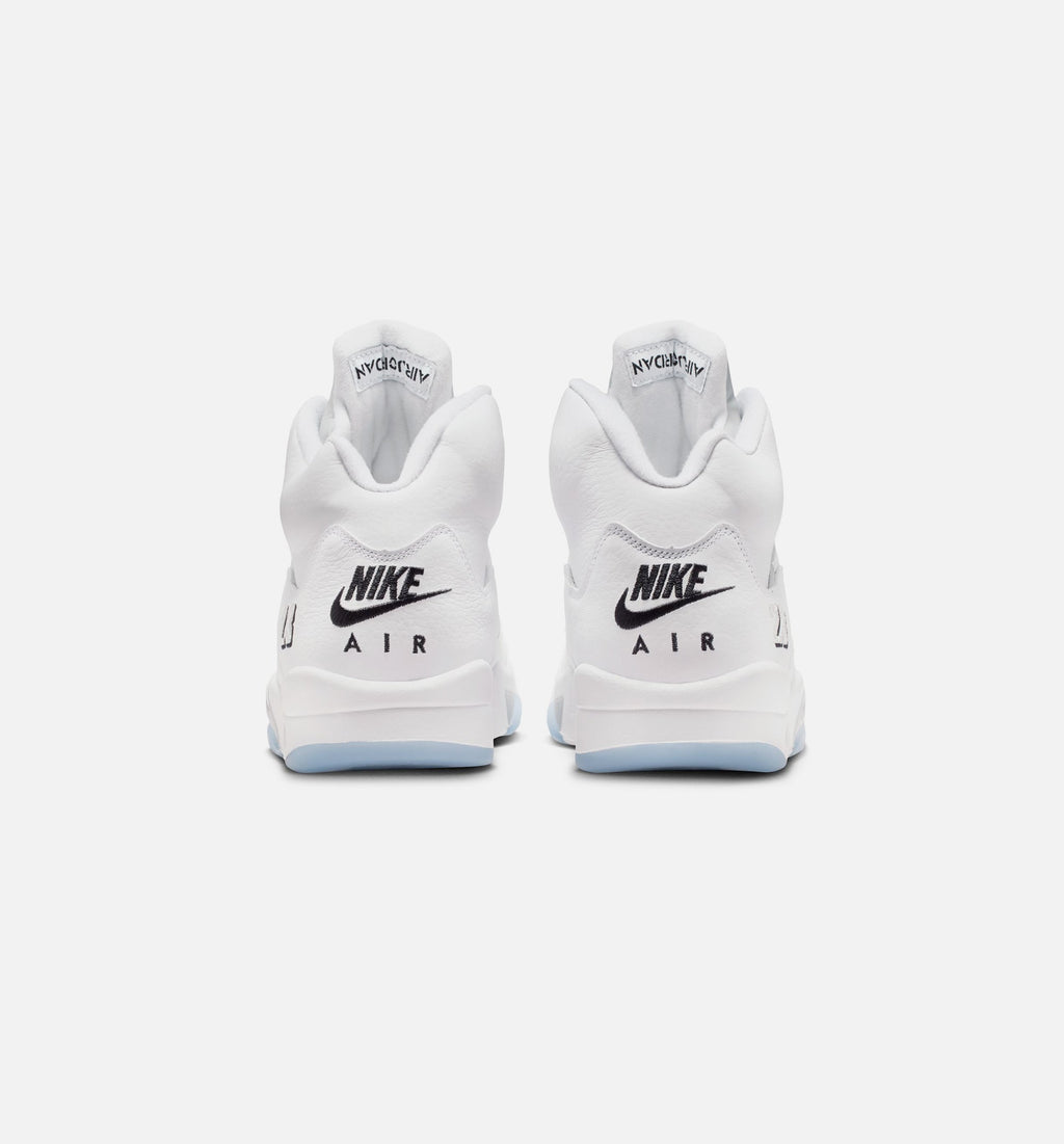 Air Jordan 5 Retro OG White Metallic 男款生活方式运动鞋 - 白色/金属银/黑色