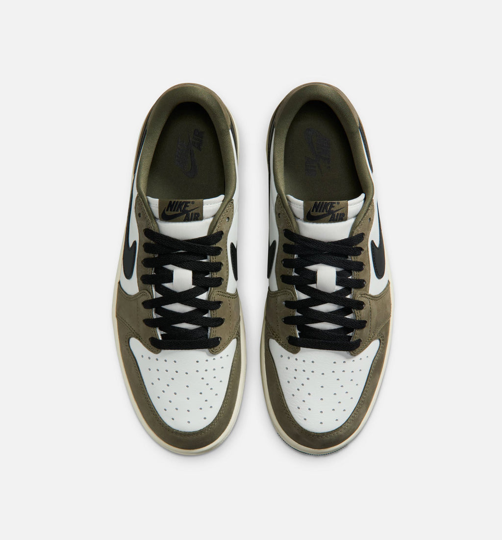 Air Jordan 1 Low - 男款生活方式运动鞋（帆布白/火焰红/学院灰/麻黄）